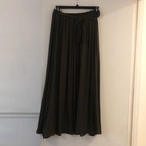 Long army green skirt